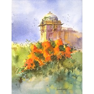 Sadia Arif, 11 x 15 Inch, Watercolor on Paper, Cityscape Painting, AC-SAD-069